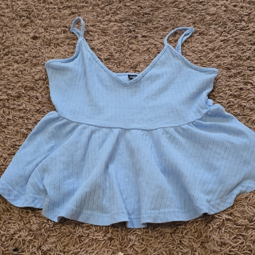 SHEIN Blue Peplum Camisole Top